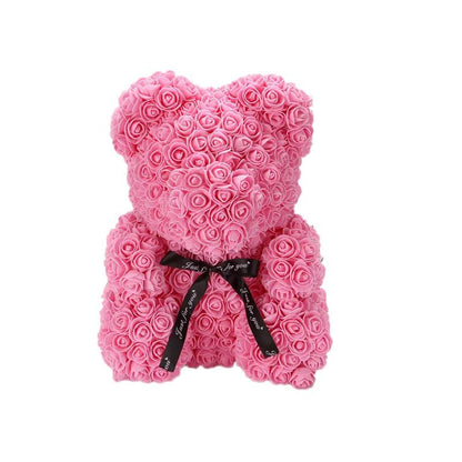 THE ROSE BEAR - Pink / 40cm / 14in / No Gift Box - The Lovely Shop