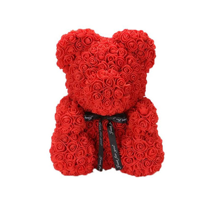 THE ROSE BEAR - Red / 40cm / 14in / No Gift Box - The Lovely Shop