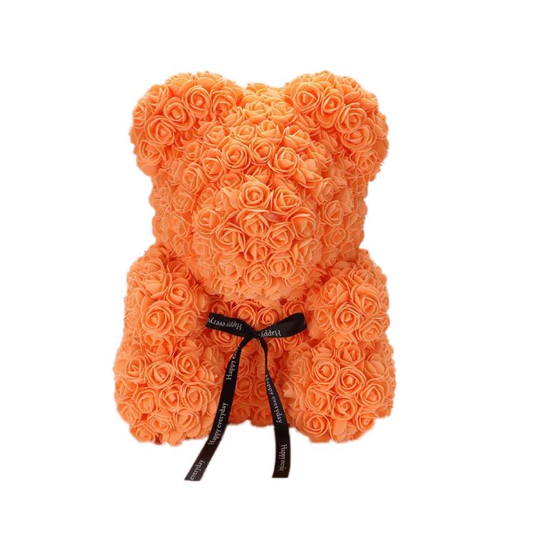 THE ROSE BEAR - Orange / 40cm / 14in / No Gift Box - The Lovely Shop