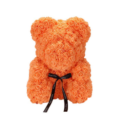 THE ROSE BEAR - Orange / 40cm / 14in / No Gift Box - The Lovely Shop